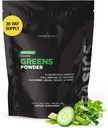 Livingood Daily Basic Green Powder, Super Greens Drink Mix med Spirulina, Broccoli, Kale, Hvede Græs & Chlorella, Økologisk Vegetabilsk Blend, Vegan, Gluten Free, Non GMO, 30 Servere