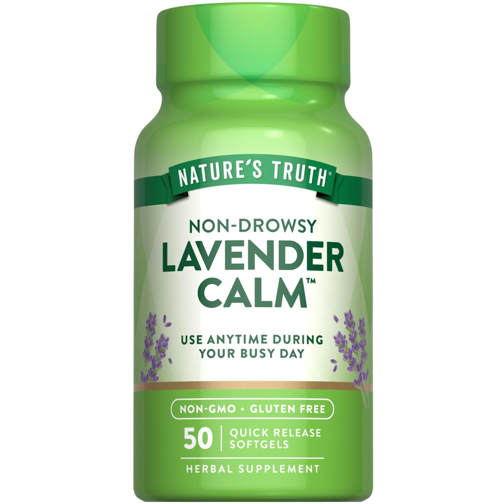 Nature 's Truth Lavender Calm Softgels Oral Supplement Note 124; 50 Greve Note 124; Non- Drowsy Herbal