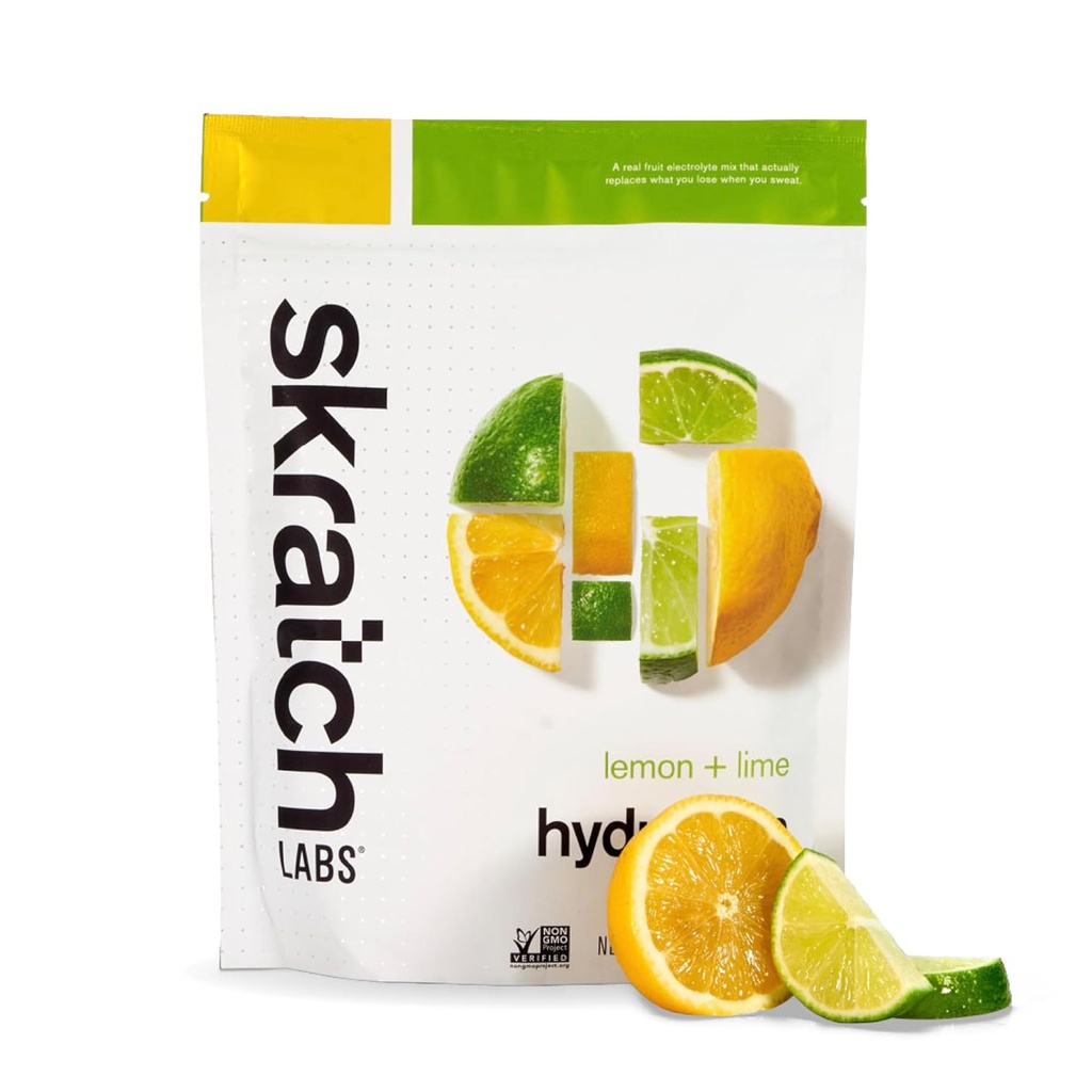 Skrattch Labs Hydration Powder Mex124; Sport Drink Mix Mex124; Electrolytes Powder for Motion, Endurance, og Performance Mex124; Lemon + Lime Mex124; 20 Servering Mex124; Non- GMO, Vegan, Kosher