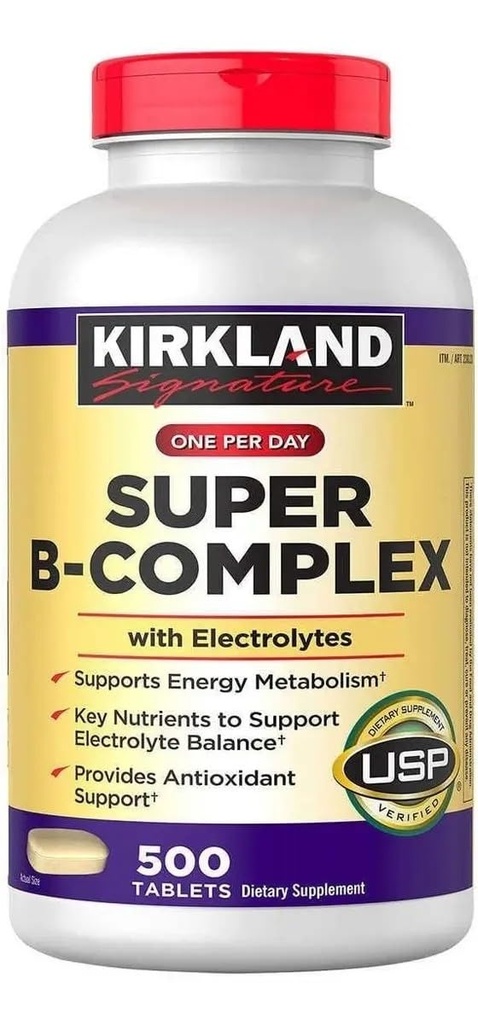 Kirkland Signature One Per Day Super B-Complex with Electrolytes,500 tablets
