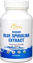 Blå Spirulina kapsler - Økologiske - 1000 mg - 60 kapsler