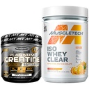MuscleTech Creatin + Whey Protein Isolate Bundle Platinum Creatin Iso Whey Clear, Orange