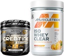 MuscleTech Creatin + Whey Protein Isolate Bundle Platinum Creatin Iso Whey Clear, Orange