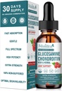 Glucosamin Chondroitin MSM Liquid Drops- w / Elderberry, Boswelia & Hyaluronic Acid - Extra Strength Joint Support Supplement for Mobility, Fleksibility & Bones, High Absorption, 60ml (2 fl oz)