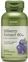 GNC Herbal Plus Bilberry Extract Supplement, Vegetarisk, Understøtter Øje og Sundhed, 100 Servering