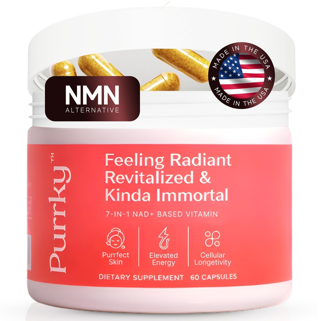 NAD+ Supplement for Women — Premium 7-in-1 Formula with 500mg Nicotinamide Riboside, 200mg Resveratrol, 150mg CoQ10, and More — NMN Alternative — 30 Day Supply
