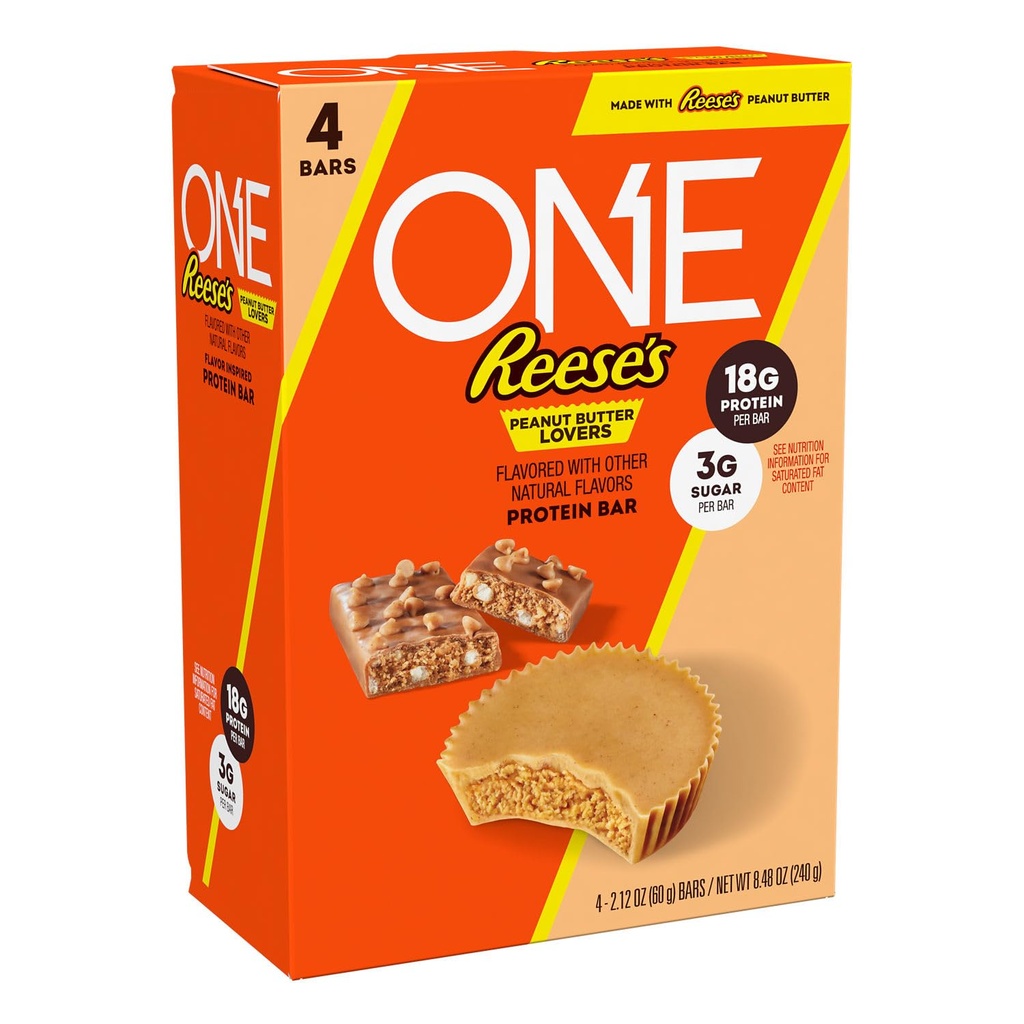 ONE REESE'S Peanut Butter Flavored Protein Bars, 2.12 oz (4 Count)