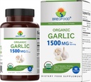 Brieofood Økologisk hvidløg 1500mg, 45 Servering, Vegetarisk, Gluten Gratis, 90 Vegetarisk Tablets