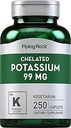 Piping Rock Chelated Kalium Supplement 99mg