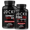 Jocko Fuel Kosttilskud Bundle - Test Booster for mænd + Omega 3 Fish Oil (2 Pack) Kraftfuld Antioxidant & Muscle Builder