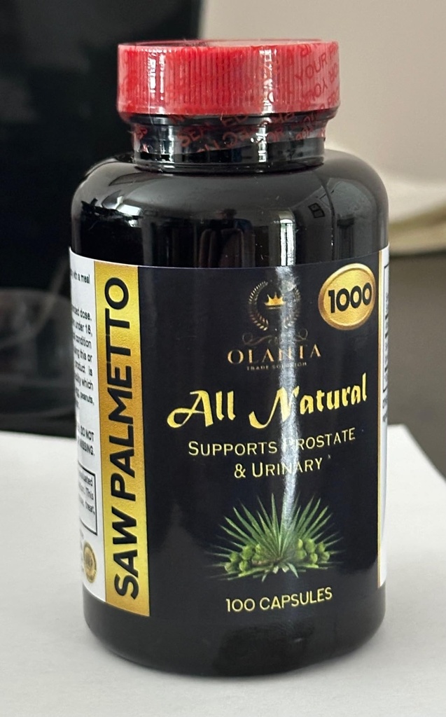 Saw Palmetto Extract 1000mg – Support Prostate Wellness for Men - Naturally Supports Men’s Lifestyle with Herbal Urinary Flow Support – 1 Bottle 100 Counts