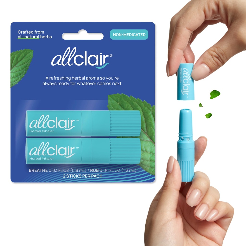 Kvalme Relief Inhaler - Tag kontrol over Motion Sygdom, Morgen Sygdom, Medicin, Stress - Hurtig, Natural, Drug- Free, Ikke-Drowsy & Portable Travel Essential - Pack of 2 Inhalers