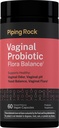 Piping Rock Vaginal Probiotic Capsules | 60 Count | for Women | Lactobacillus with Prebiotics | Supports Healthy Odor, pH, Yeast Balance, and Flora | Non-GMO, Gluten Free