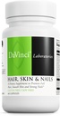 DaVinci Labs hår, hud og negle - Kosttilskud Glat, sund hud, stærke negle og hårsundhed * - Med C-vitamin og D3, mineraler, biotin, zink og mere - Glutenfri - 60 kapsler
