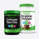 Orgain Organic Vegan Protein Powder (2.03lb) and Orgain Hydrolyzed Collagen Powder (1lb)