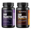 HAVASU NUTRITION Saw Palmetto PM with Melatonin Capsules (6 Month Supply) & Stinging Nettle and Pumpkin Seed (2 Month Supply)