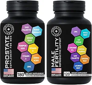 Fertilitet Kosttilskud og Prostata Health Kosttilskud Herre Health Bundle