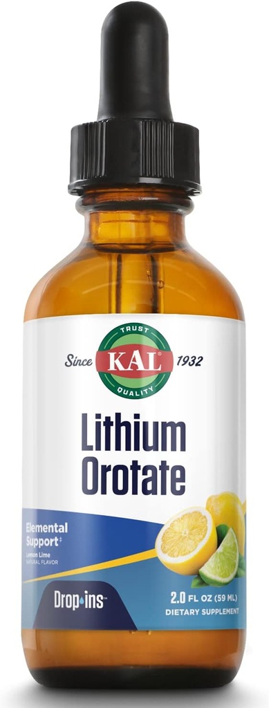 KAL Lithium Orot Drinpins, Chhelated Mear 124; Mood & Relaxation Support