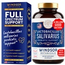 Lactobacillus Salivarius Probiotic - 24bn CFU L Salivarius Dental Probiotika til tænder og tandkød - Dårlig ånde Behandling for voksne, immunforsvar, fordøjelsessygdomme - 60 orale probiotiske kapsler