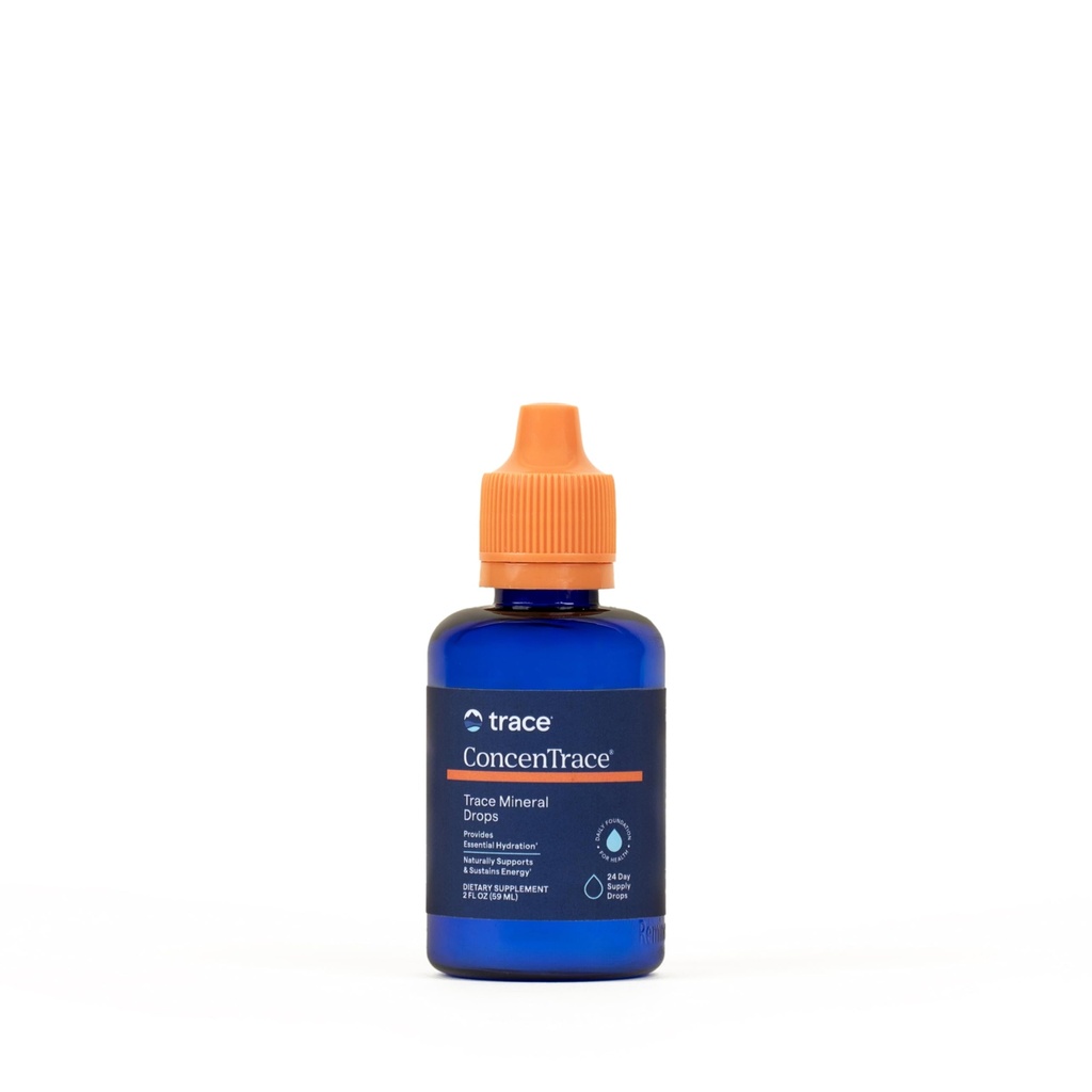 Trace Minerals ConcenTrace Mineral Drops - Flydende supplement til ben & fælles støtte - Aids Hydration & Electrolyte Restoration - Unflavored, 2 fl oz (24 Servere)