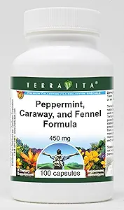Pebermynte, kommen og fennikel - 450 mg (100 kapsler, ZIN: 517187)