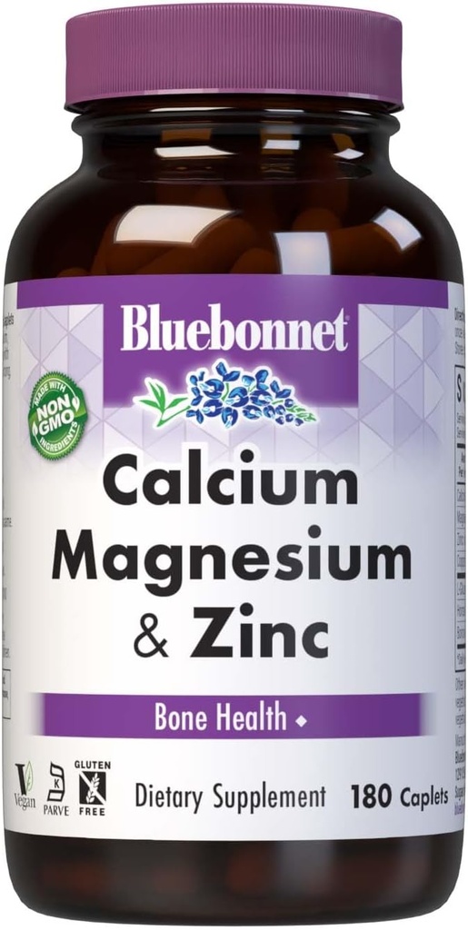 BlueBonnet Calcium Magnesium Zinkkapsler, 180 Tæl