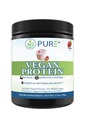 PURE® Vegan Protein Powder - 25g Plant Based Protein, 15 Servings - Pea & Mung Bean Blend with Digestive Enzymes - Dairy-Free - Muscle Recovery & Appetite Control - Strawberry 495 Grams