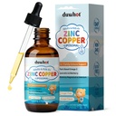 Liposomal Zinc Copper Supplement Liquid Drops, 15/30mg Zinc Picolinate with Copper for Kids & Adults, with Vitamins, Elderberry, Magnesium, Selenium & Omega-3 for Immune Support, Vegan, 2 Fl Oz