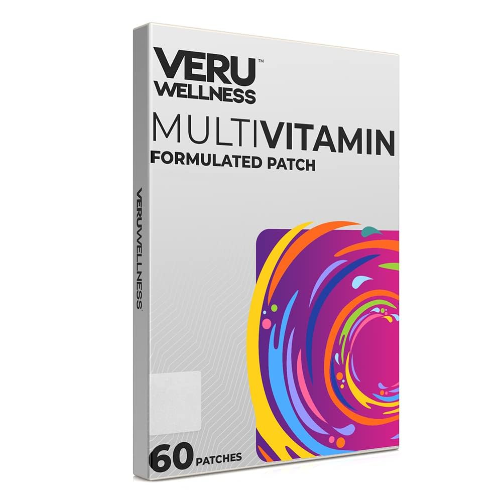 Veru Wellness Multi Vitamin Plus Daily Patch - Time Release Self Adhesive Patch, 8-10 Timer (60 Greve)