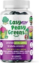 EasyPeasyGreens Daily Veggie Gummies for Kids - 90 Green Gummies - Hjælper Picky Eaters få deres Veggies i - Lavet med 10 Real Vegetabilske Ekstrakter og 100% Vegan