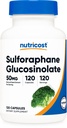 Nutricost Sulforaphane Glucosinolate (SGS) (120 Kapsler) - 50 mg Broccoli Seed Extract Per Servering