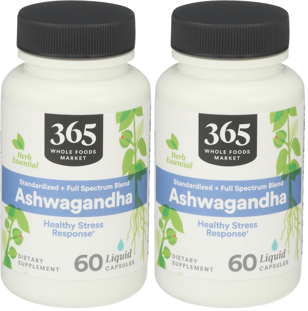365 by Whole Foods Market, Ashwagandha, 60 Count (Pack of 2)