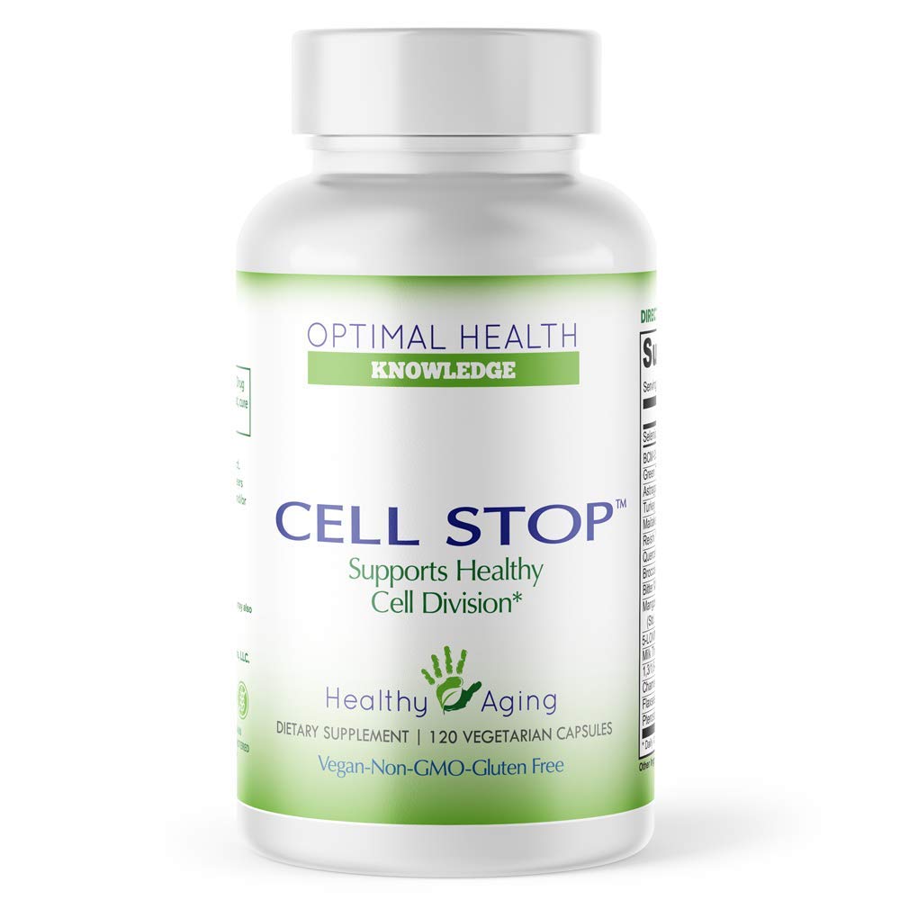 CELL STOP - Powerful Cell Division Support, Propriety Blend omfatter Curcumin, Green Tea, Reishi Mushroom, Tyrkiet Tail Mushroom, Broccoli Extract, 1,3 / 1,6 Beta Glucan, og andre - 120 Veggie kapsler