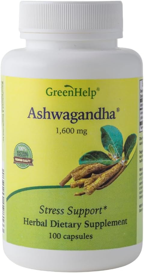 Ashwagandha Capsules - 1600mg Root Extract - Supports Stress Relief, Sleep, Energy, Cognitive Function & Wellness - Vegan, Non-GMO, Gluten-Free - 200 Capsules