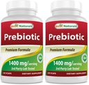 Best Naturals Prebiotics Fiber XOS (Xylo Oligosaccharide) 1400mg Serving 120 Veg Capsules (Pack of 2)