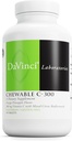 DaVinci Labs Chewable C- 300 - Supplement til Support immunforsvar, Cholesterol og Collagen Produktion - Med C-vitamin, Pektin og mere - Glutenfri - Orange Ananas Flavor - 90 Vegetariske tabletter