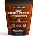 Paleo Pro 26G Beef Protein Powder - Grass Fed Protein Powder Isolate - Pure Animal Based Pastured & Cage-Free | Dairy & Gluten Free, Natural & Clean Proteins for Paleo & Keto - 15 Days Supply Vanilla