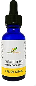 Vitamin K1 Drops - Pure Cold- Forarbejdede VIT K1 & Saflor Oil Supplement - Understøtter blod, ben, hudsundhed - Drops til oral & ekstern brug - Ingen alkohol, Vegan, 1 Fl oz, 36 Servere