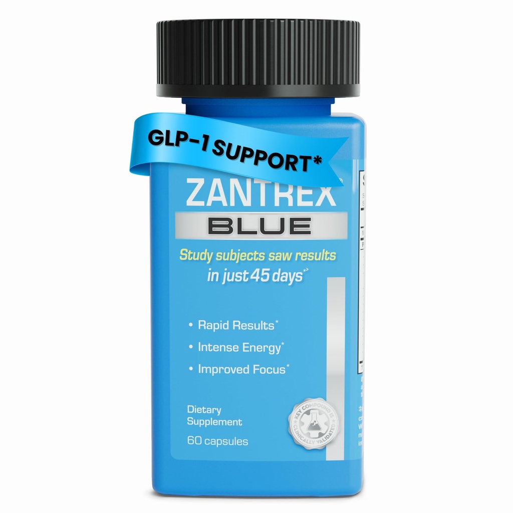 Zantrex Blue Energy & Thermogenesis Boost Energy against 124; Vægt Management supplement til Appetite Control, Øget kalorieforbrænding og understøtter GLP-1 Niveauer