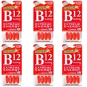 Stacker B12 Extreme Energy Capsule 10,000 RDA Vitamin B Complex B12 B6 B3 B7- Vegansafe & Vegan Cyanocobalamin, B6 Pyridoxine - B7 Biotin B3 Niacinamide (Niacin)