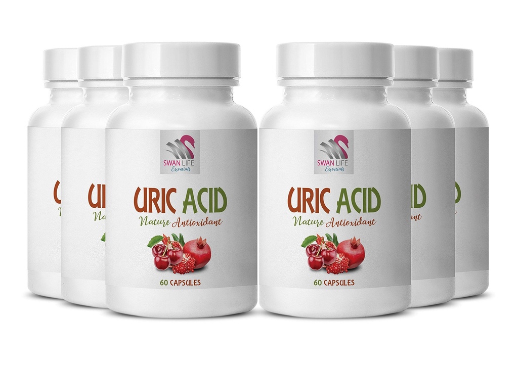 Milk Thistle Supplements - URIC Acid Natural ANTIOXIDANT - Tart Cherry, Chanca Piedra,Turmeric, Milk Thistle, Celery - 6 Bottles 360 Vegetable Capsules