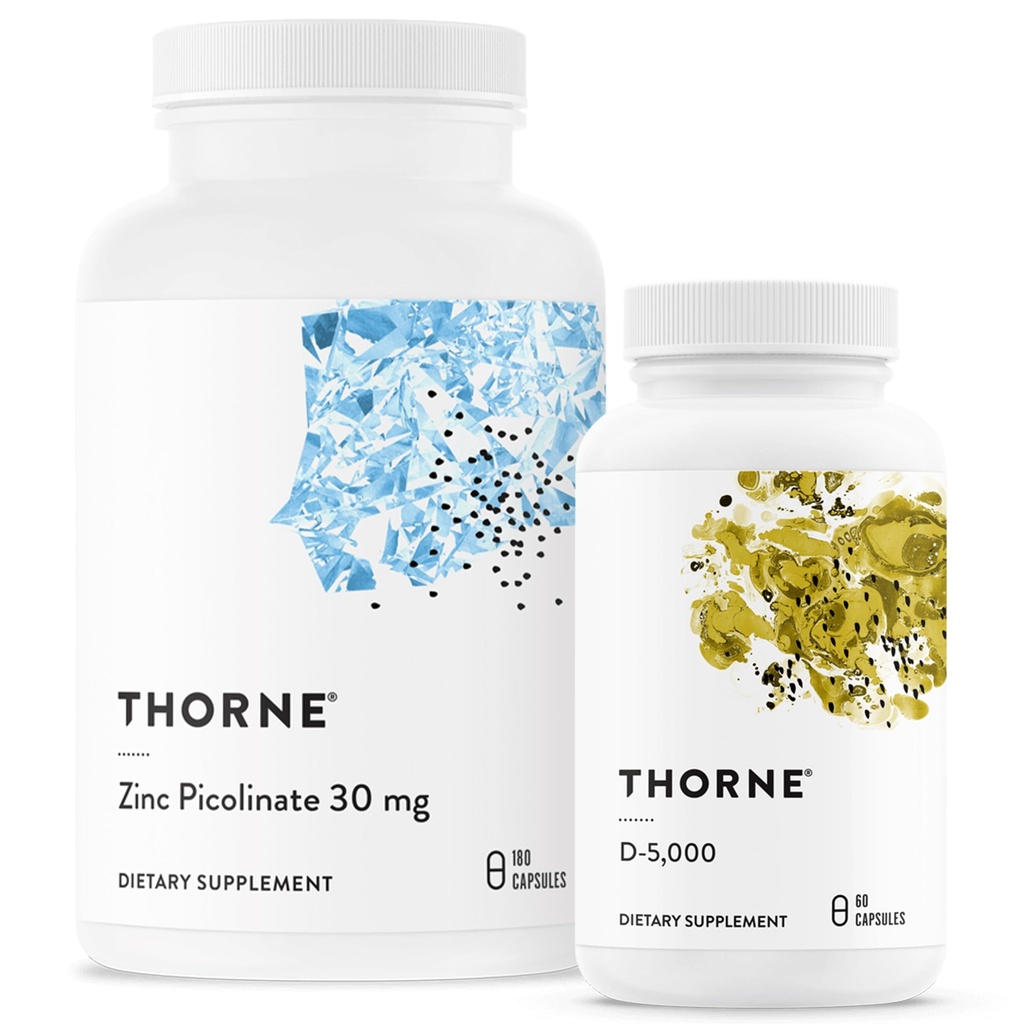 THORNE - Wellness Essentials - Zink & Vitamin D3 Combo til immun- og benstøtte - 60 til 180 Servere