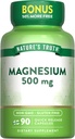 Nature 's Truth Magnesium Oxide 500mg Kapsler er 124; 90 Greve er 124; Non- GMO & Gluten Free High Strength Supplement