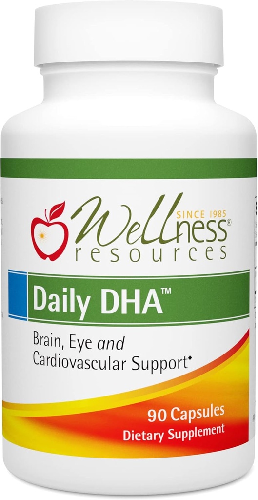 Wellness Resources Daily DHA - Highest Potency & Renhed DHA Fish Oil in TG form (90 Kapsler)