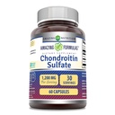 Amazing Formulas Chondroitin Sulfate 1200 mg per servering Supplement 124; Kapsler: 124; Non- Gmo: 124; Gluten Free