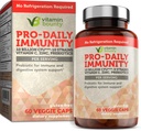 Vitamin Bounty Pro- Daily Probiotic - 10 milliarder CFU Blend, Zink & C-vitamin til fordøjelsessygdomme, immunforsvar Prebioitcs og probiotika til kvinder og mænd - 60 kapsler