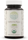 HerbEra California Poppy 60 Kapsler, 800 mg, Fremstillet med USDA Organic California Poppy (Eschscholzia Californica) Tørret Herb and Flower (60 Kapsler)