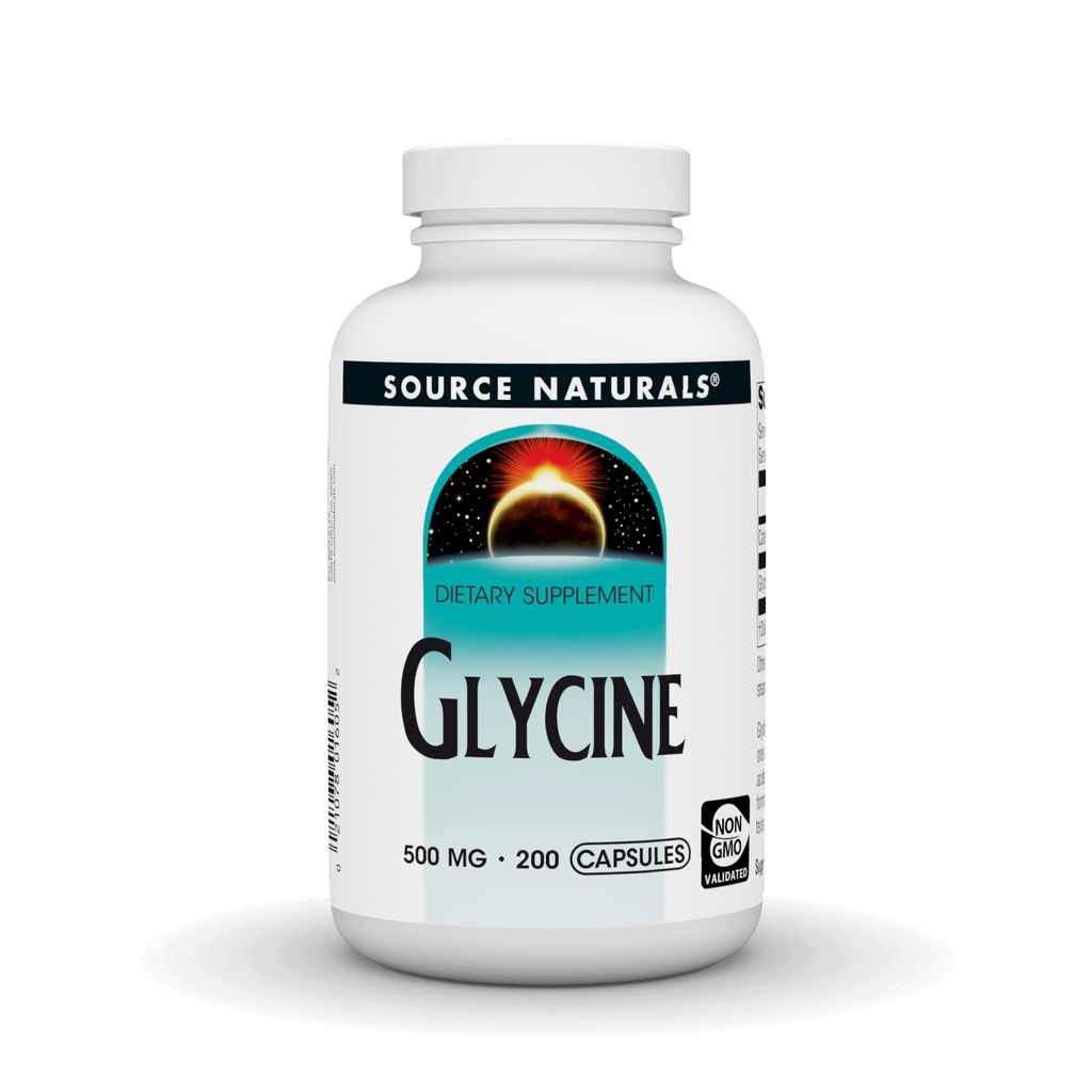 Source Naturals Glycin 500 mg Aminosyre Kosttilskud - 200 kapsler