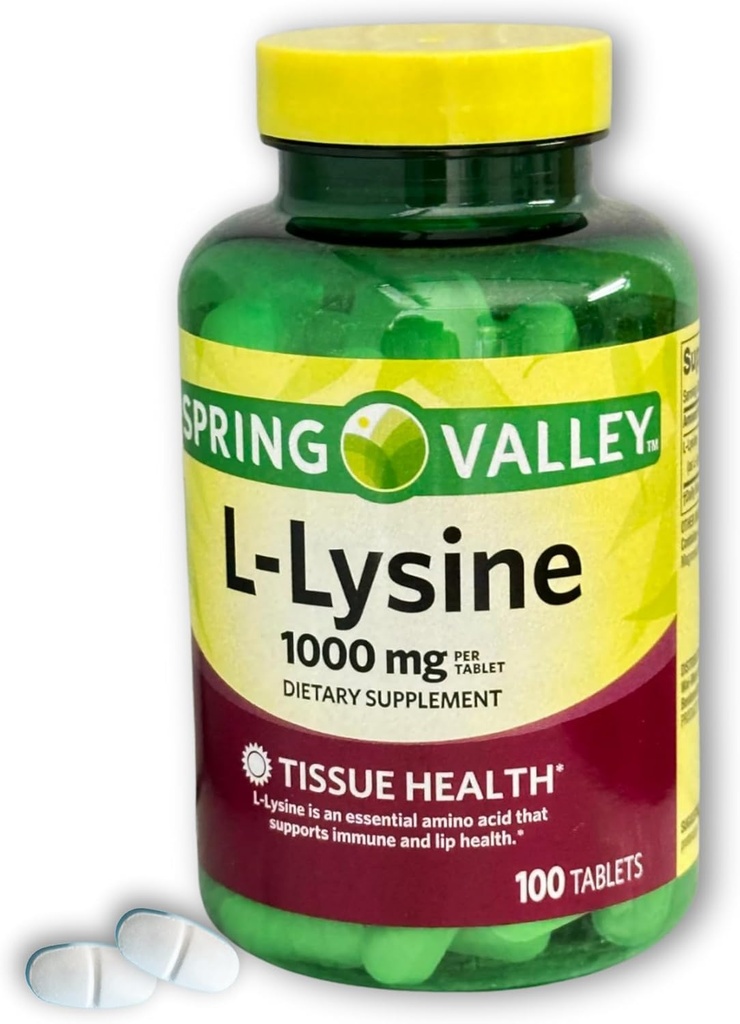 L lysin 1000mg- Essential Aminosyretabletter, 100ct (pakning med 1 stk.)