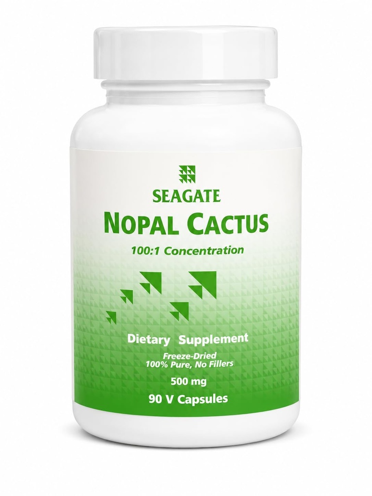 Seagate Products Freeze-Dried Nopal Cactus 500 mg 90 Capsules
